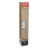 Grundig rgb led hoeklamp - hoeklamp led staand - rgb vloerlamp met muzieksensor en afstandsbediening - 140 cm - meerkleurig