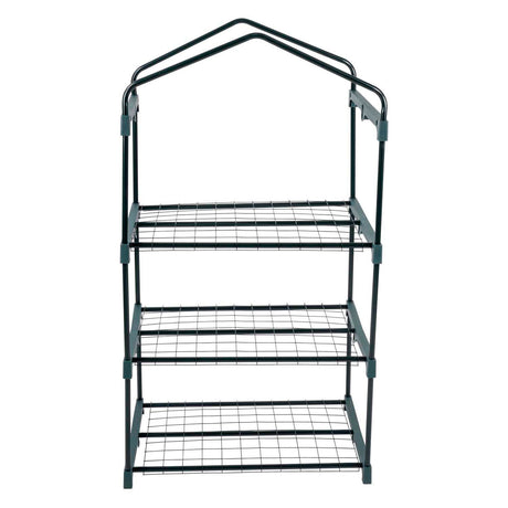 Kinzo kweekkas - broeikas tuinkas 69x49x125 cm - kweekbak met 3 verdiepingen - transparant broeikast design met ritssluiting - broeikas kweekkas voor groenten kweken - groen