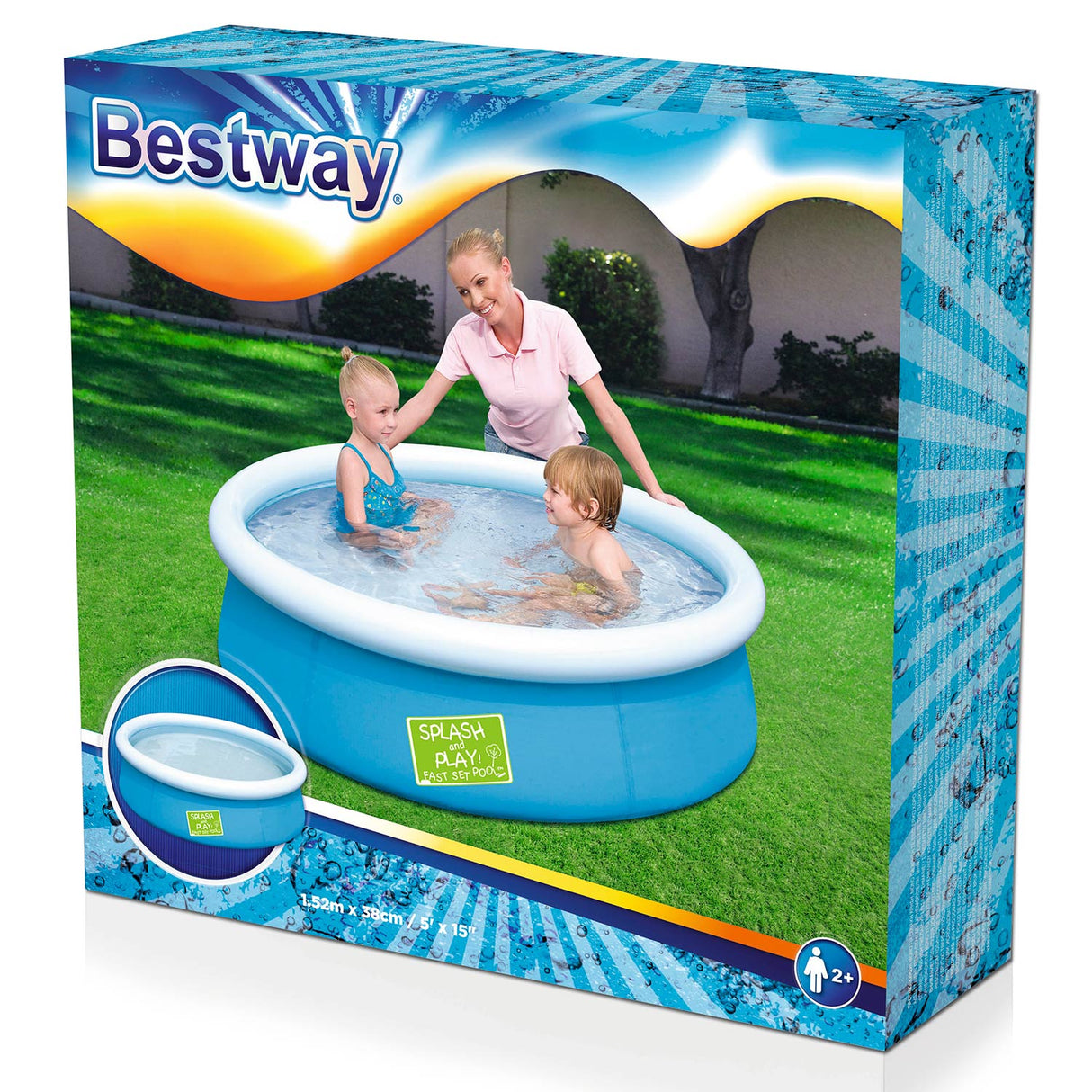 Bestway Zwembad met Opblaasrand, 152cm