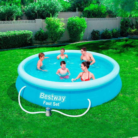 Bestway fastset zwembad 366x76cm + pomp 12volt