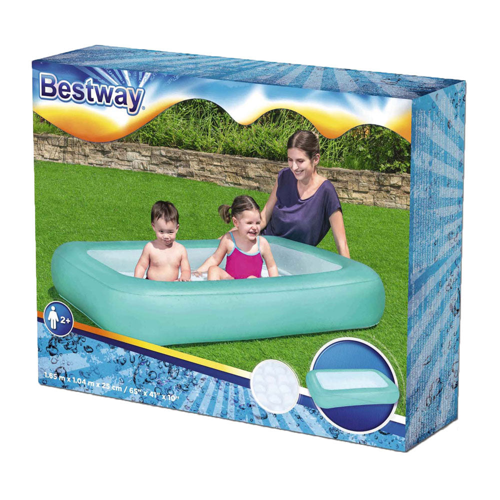 Bestway opblaasbaar kinderzwembad baby gewatteerde bodem 104x25 cm +2 jaar tuin 51115