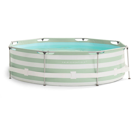 Swim essentials luxe groen gestreept zwembad rond