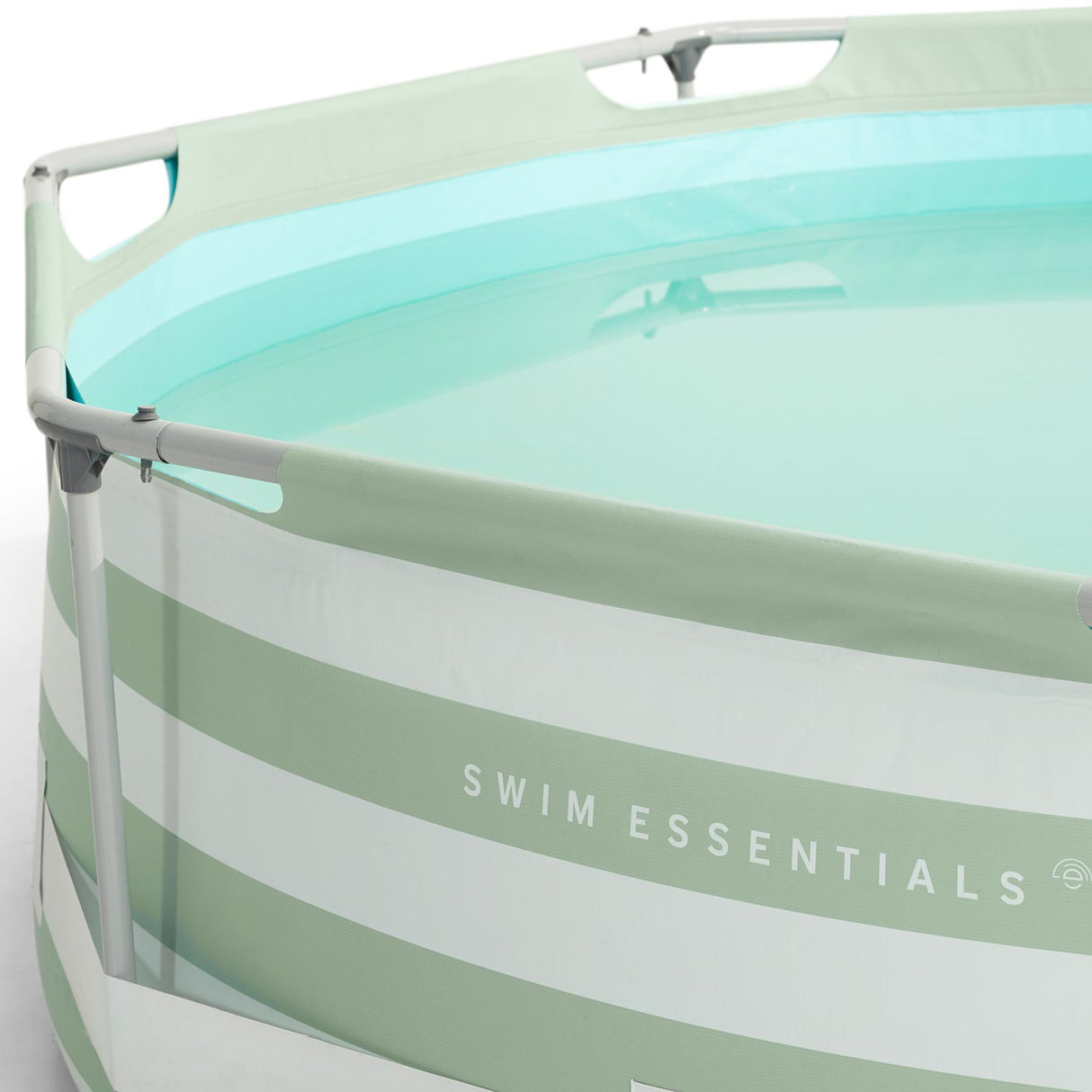 Swim essentials luxe groen gestreept zwembad rond