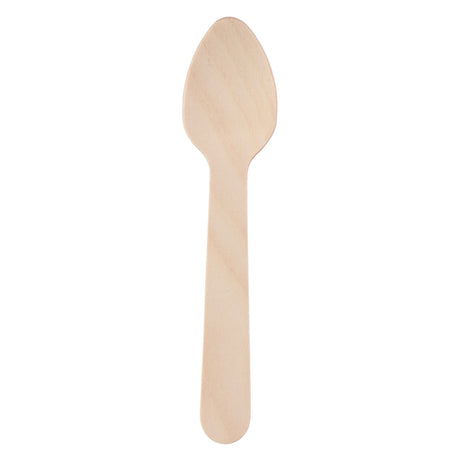 Wegwerp theelepel hout 11cm, 50st.