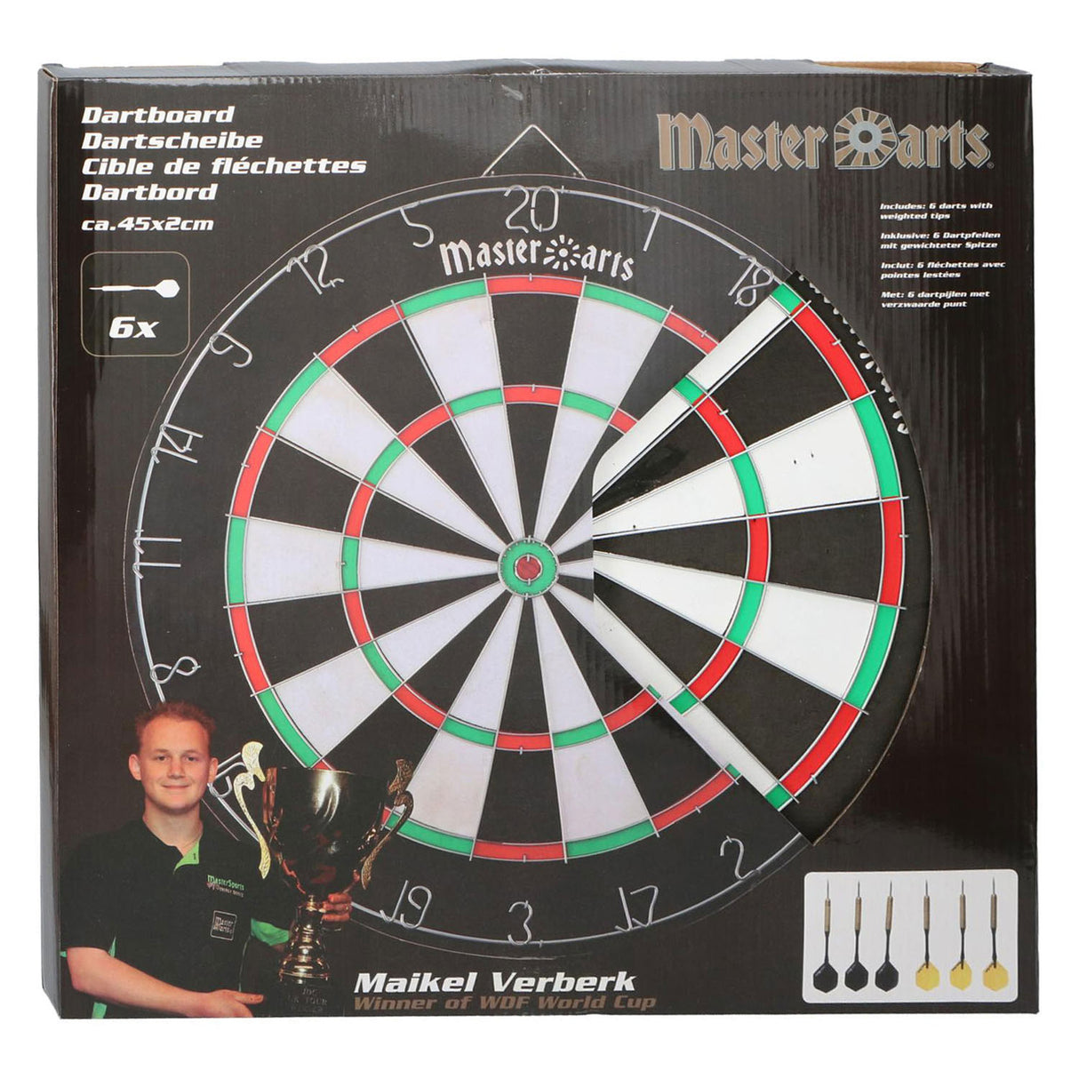 Master darts darts dartbord met pijlen