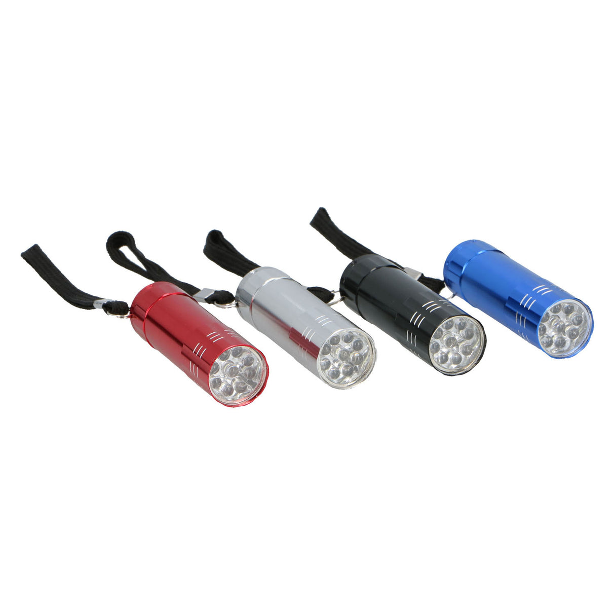 Gekleurde Aluminium Zaklamp 9Led