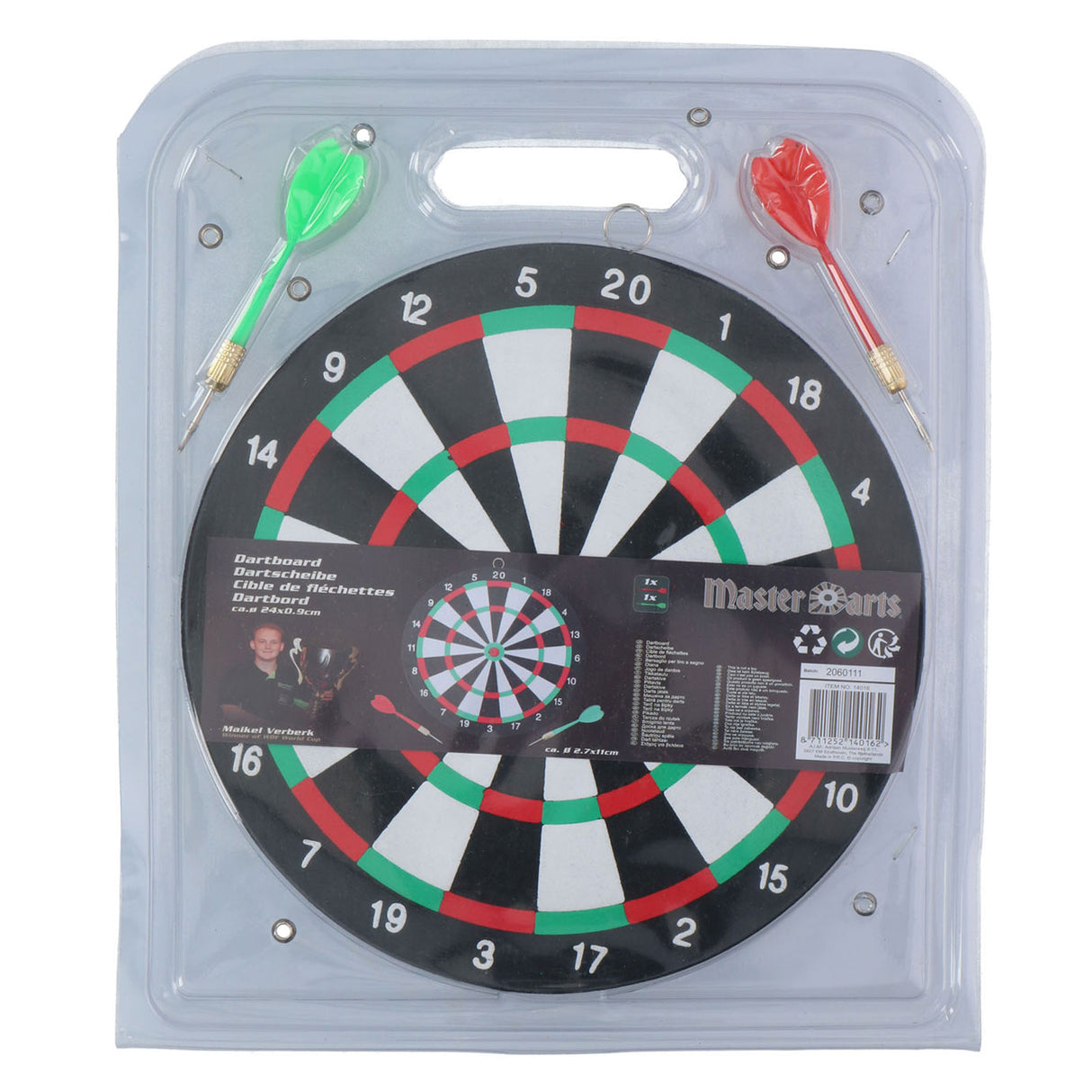 Dartbord Maikel Verberk Dartboard met Pijltjes