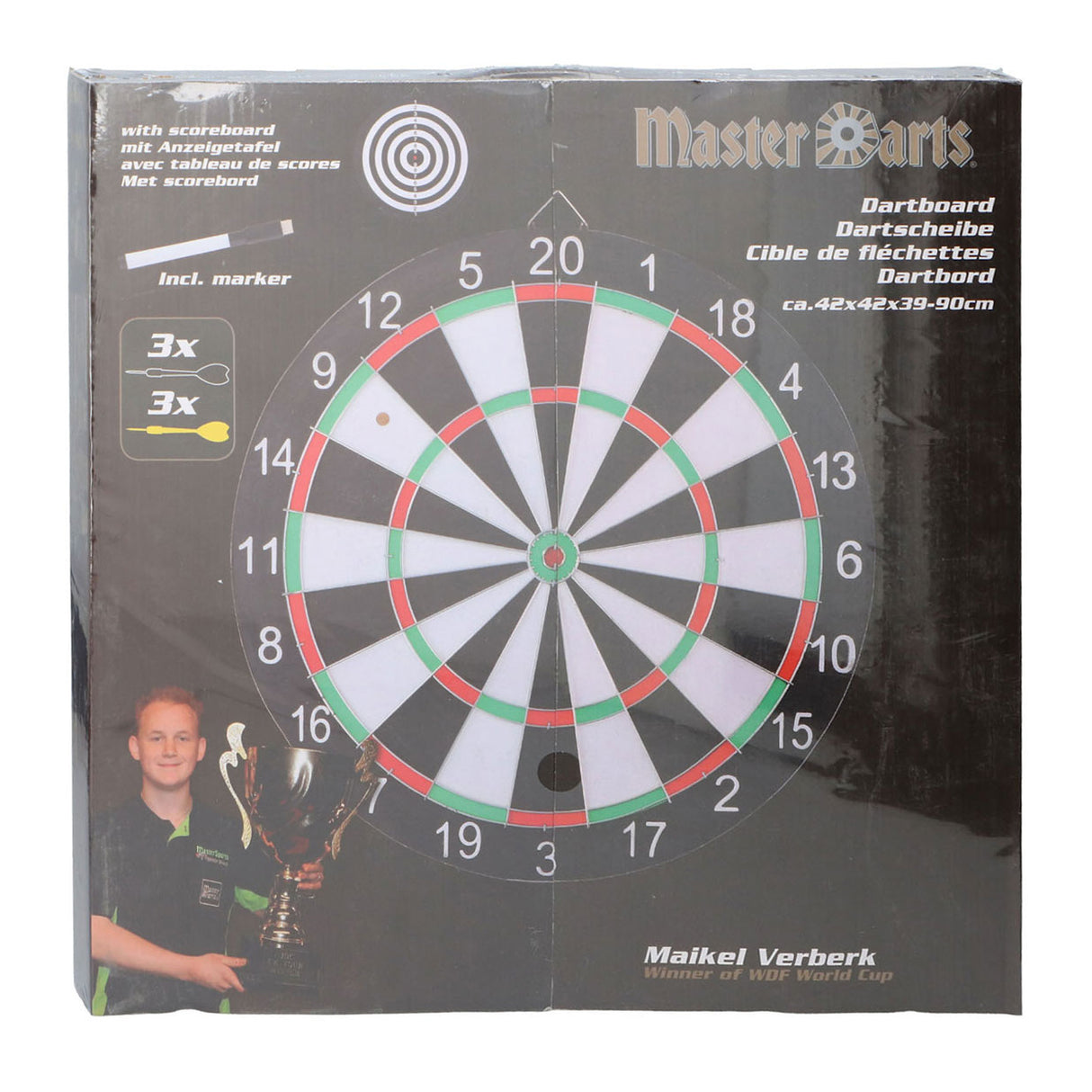 Master darts darts maikel verberk dartboard set