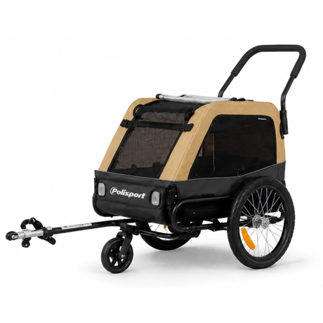 Polisport dog trailer size m khaki grey