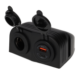Power line 12 volt contactdoos uni en usb-a + usb-c lader - opbouw