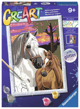 Ravensburger creart sunset horses - schilderen op nummer voor kinderen