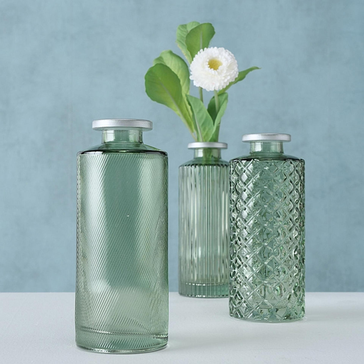 Boltze home vaas adore glas h13cm groen