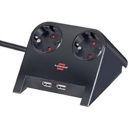 Tafelstekkerdoos brennenstuhl usb charger 1,8m zwart