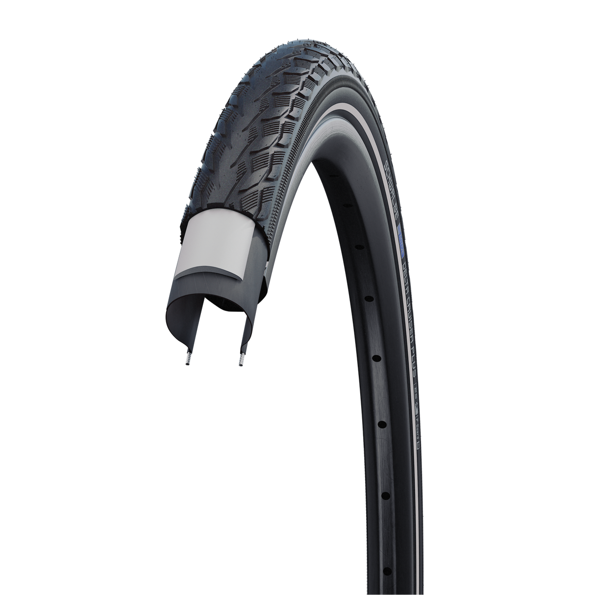 Buitenband Schwalbe Delta Cruiser Plus PunctureGuard 28 x 1.75 47-622mm - zwart met reflectie