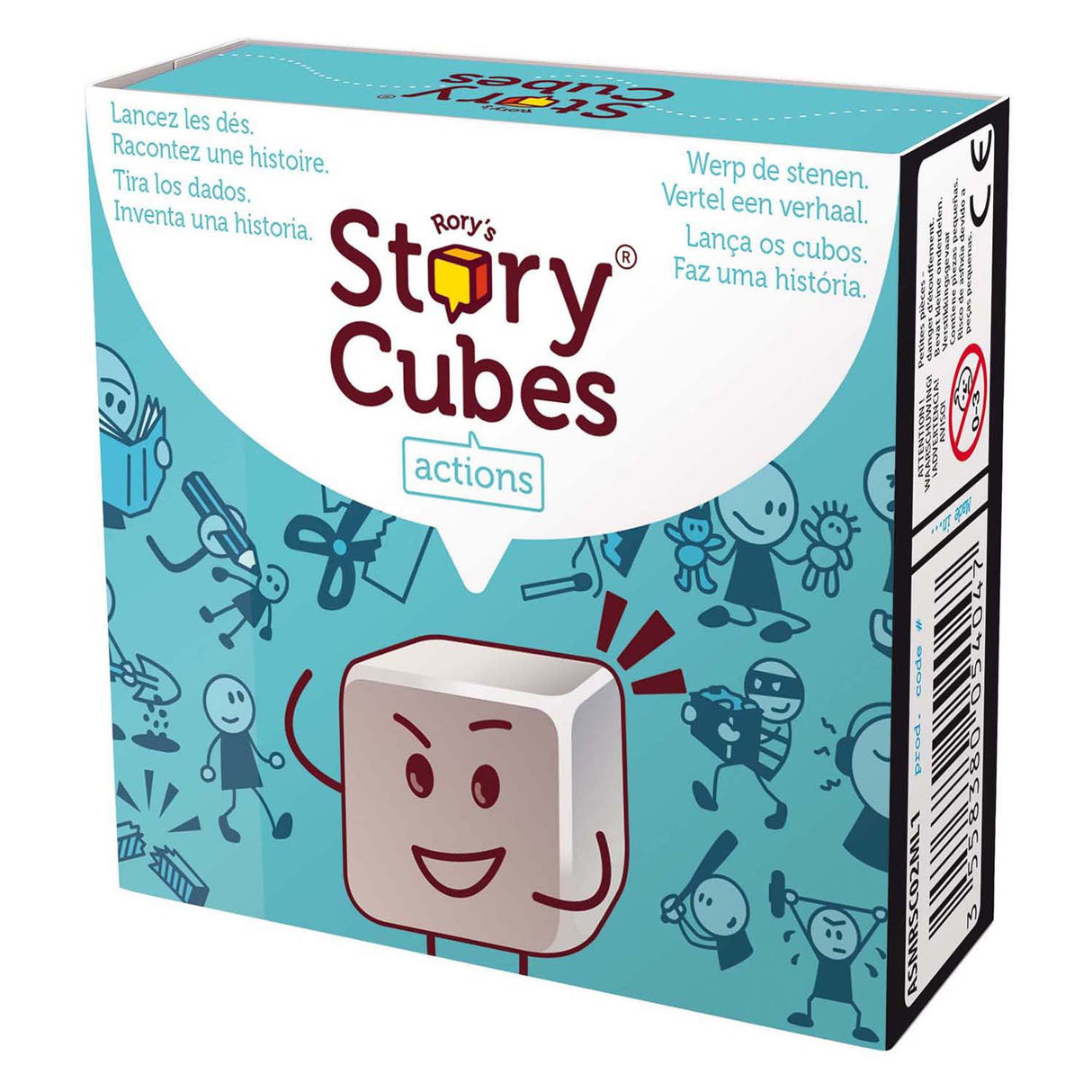 Rory's story cubes dobbelspel acties - creatief familiespel.
