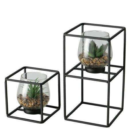 Boltze home plant in glas houder 2-delig