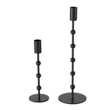 Boltze home kandelaar metaal zwart 2 dlg. h20-30cm