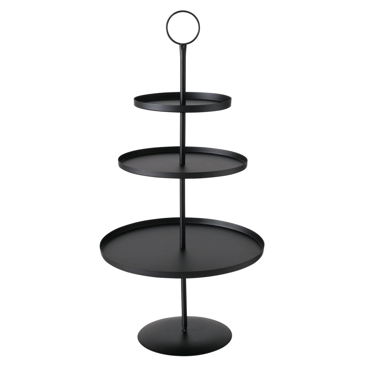 Boltze home etagere samona metaal ø30x60cm mat zwart