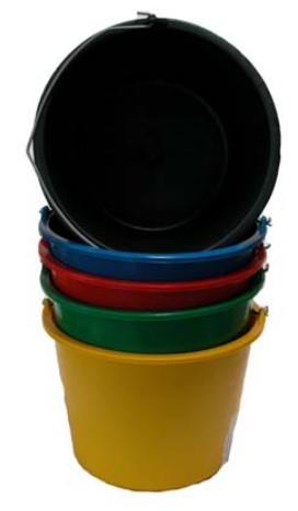 Bouwemmer 12ltr groen