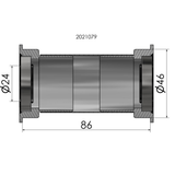 Elvedes trapas adapter Press Fit BB386 Shimano 24mm