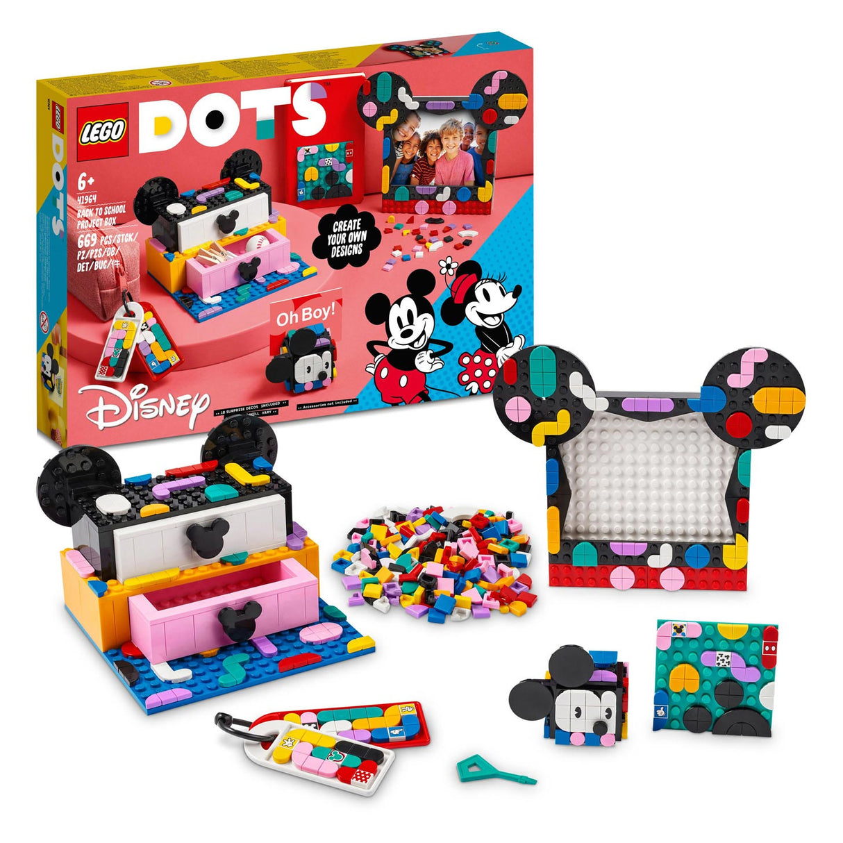 Lego dots 41964 mickey minnie mouse: terug naar school