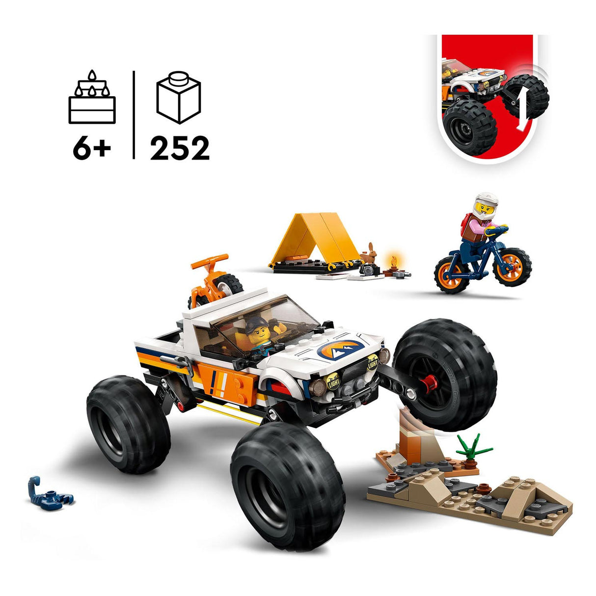 Lego LEGO City 60387 4x4 Terreinwagen Avonturen