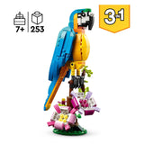 Lego creator 3in1 exotische papegaai - kikker - vis dieren speelgoed set voor kinderen - 31136