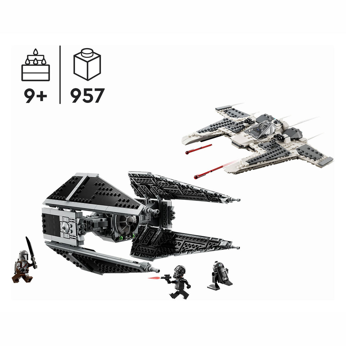 Lego lego star wars 75348 mandalorian fang fighter vs. tie interceptor set