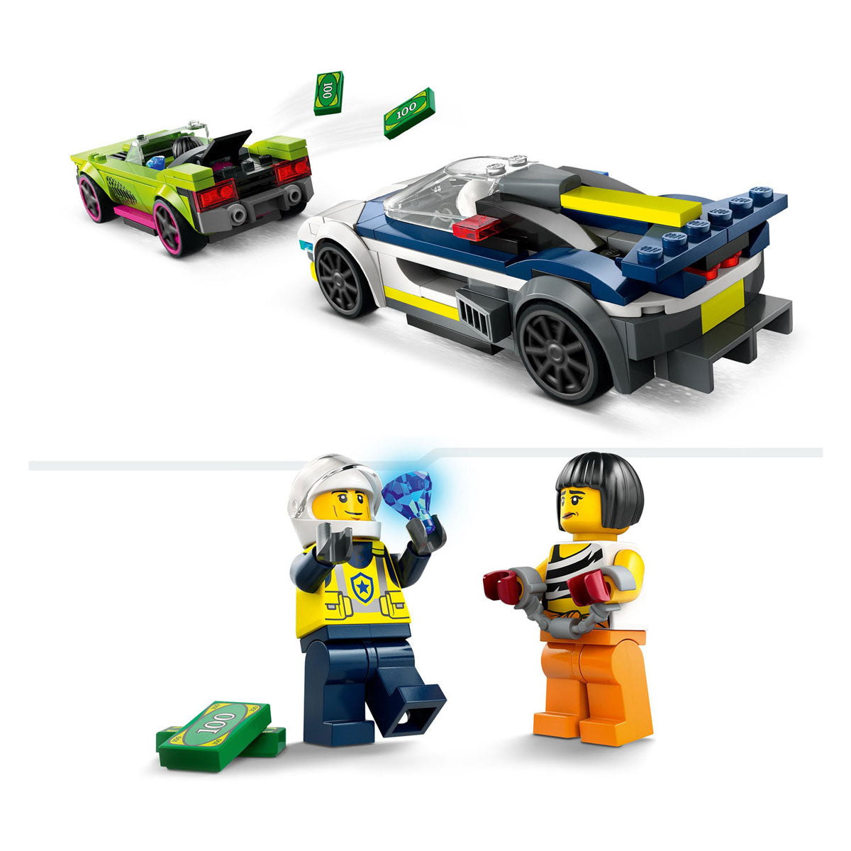 Lego LEGO City 60415 Politiewagen en Snelle Autoachtervolging