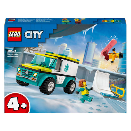 Lego city ambulance en snowboarder - 60403