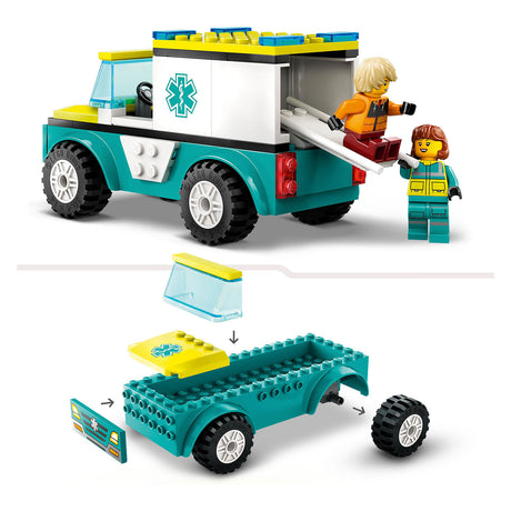 Lego city ambulance en snowboarder - 60403