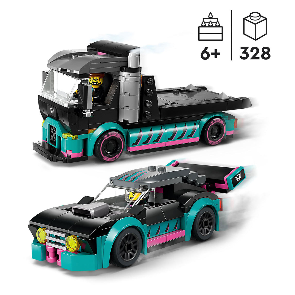 Lego LEGO City 60406 Raceauto en Transporttruck