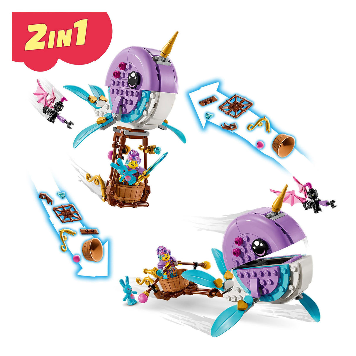 Lego LEGO DREAMZzz 71472 Izzie's Narwal-Luchtballon