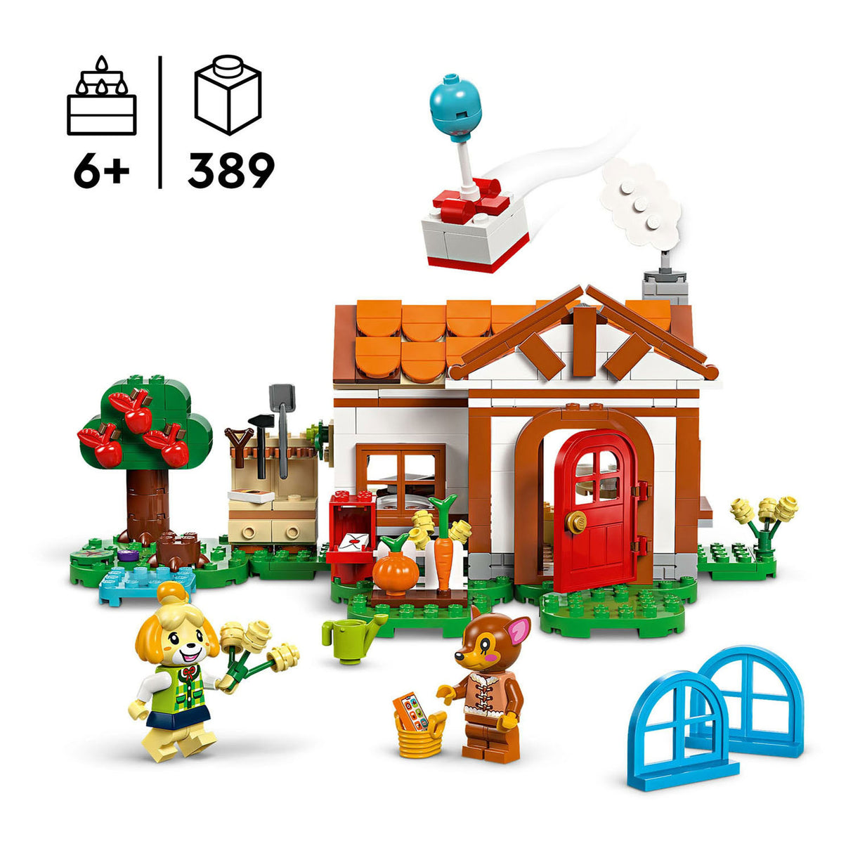 Lego animal crossing 77049 isabelle op visite