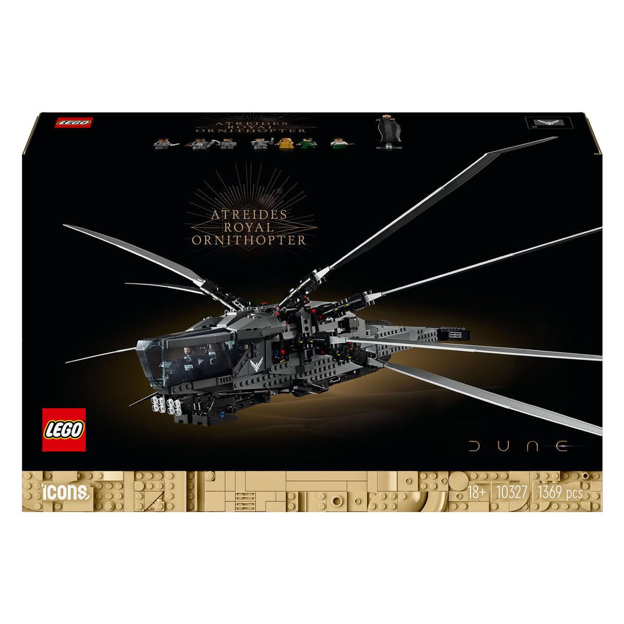 Lego icons - dune atreides royal ornithopter constructiespeelgoed (10327)