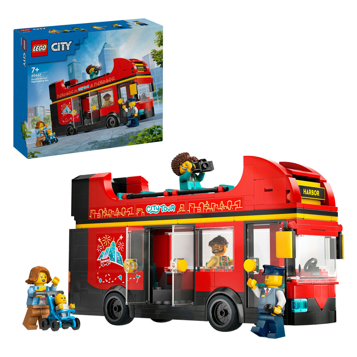 Lego lego city 60407 toeristische rode dubbeldekker