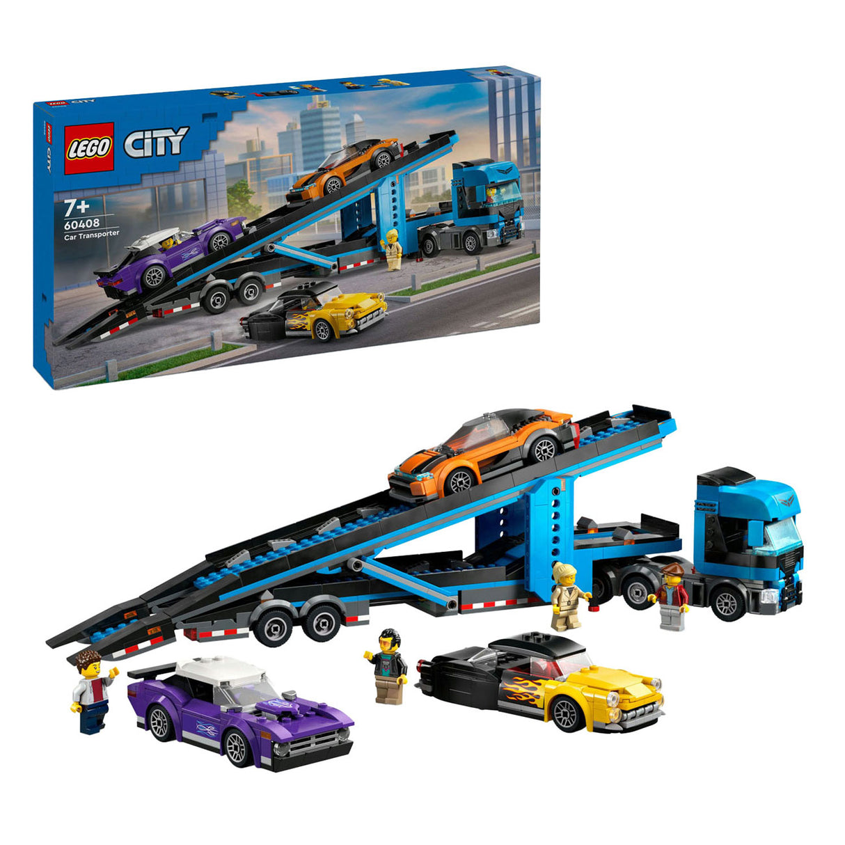 Lego lego city 60408 transportvoertuig met sportauto's