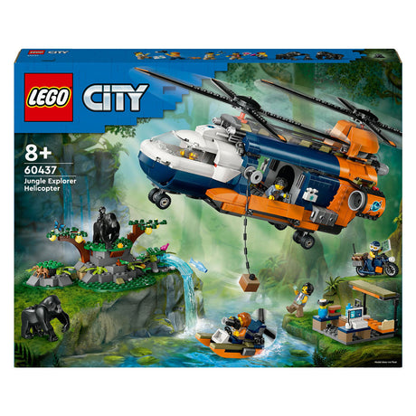 Lego LEGO City 60437 Jungleonderzoekers: Helikopter Bij De Basis