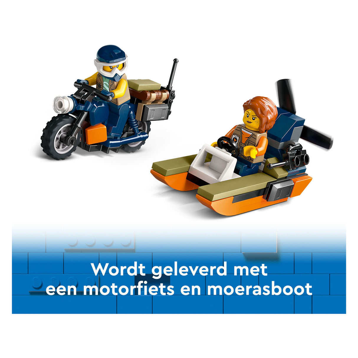 Lego 60437 city exploration jungleonderzoekers helikopter bij de basis