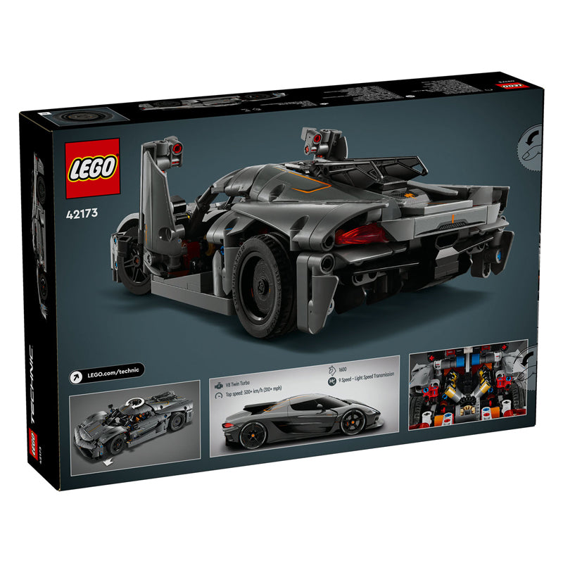 Lego lego technic 42173 koenigsegg jesko absolut grijze hypercar