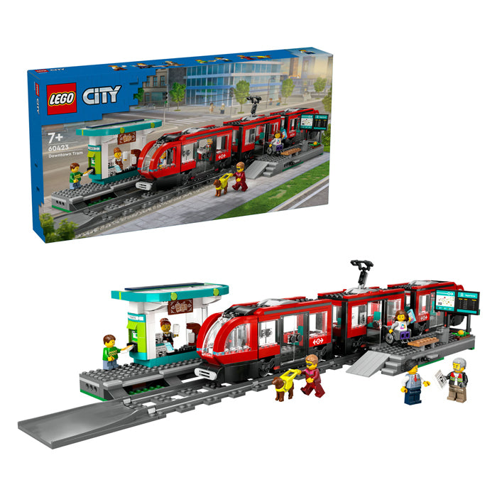 Lego lego city 60423 stadstram en station