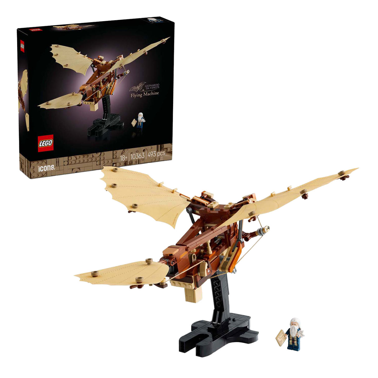 Lego icons 10363 de vliegmachine van leonardo da vinci