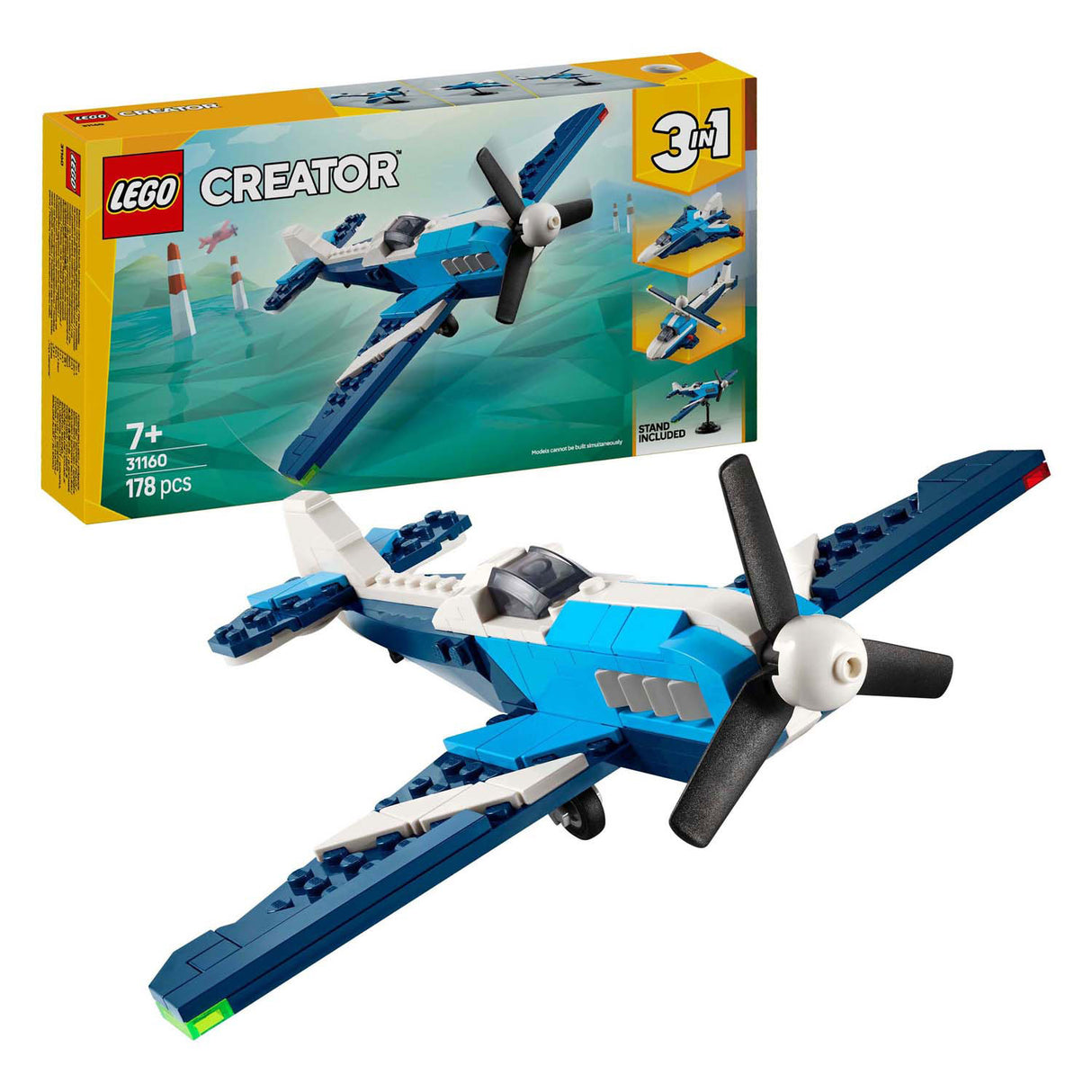 Lego creator 31160 luchtvaart: racevliegtuig