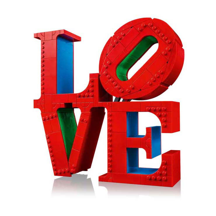 Lego art love woonaccessoire decoratie bouwpakket voor volwassenen, valentijnscadeau - 31214