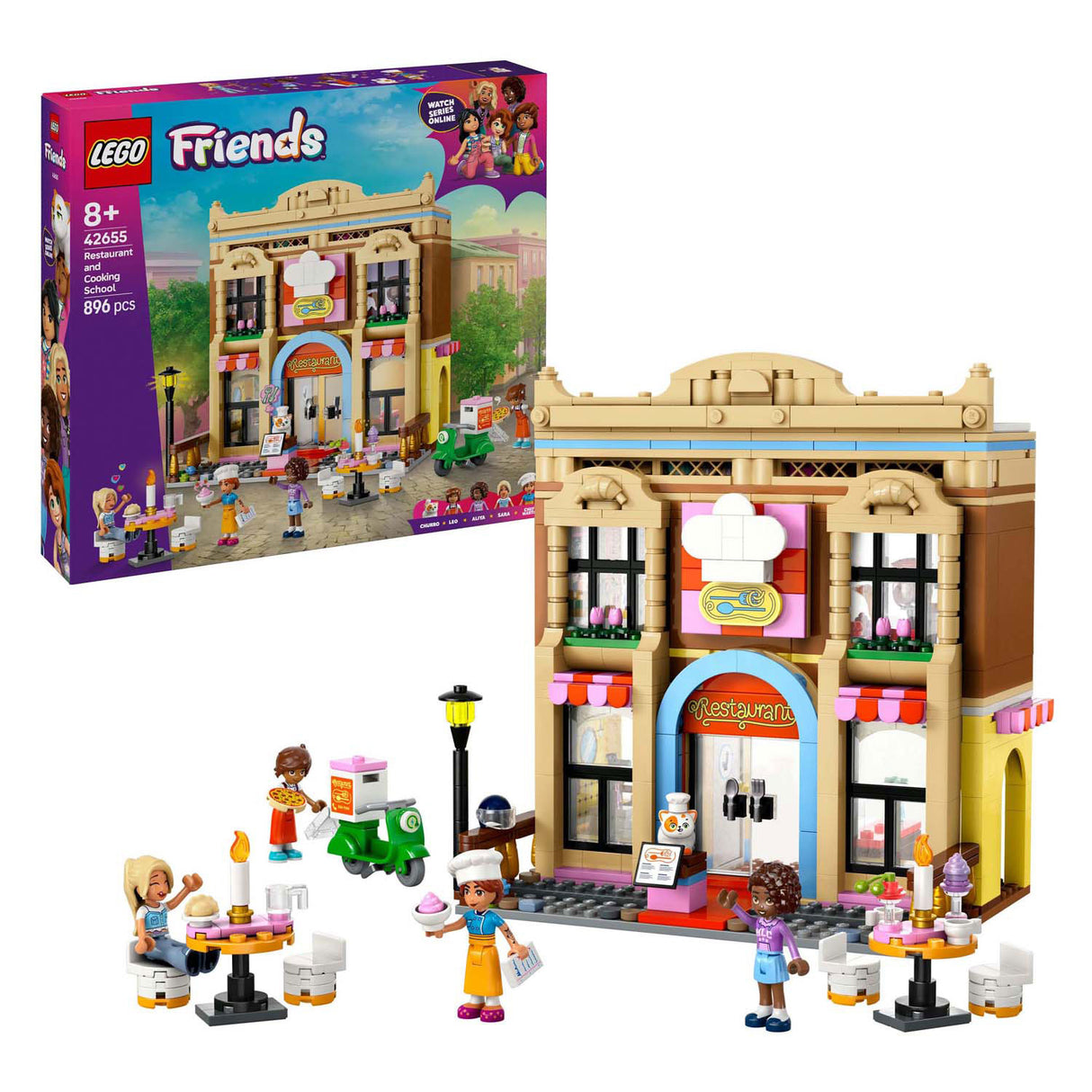 Lego friends 42655 restaurant en kookschool