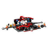 Lego city f1 pitstop en pitcrew met ferrari auto - 60443