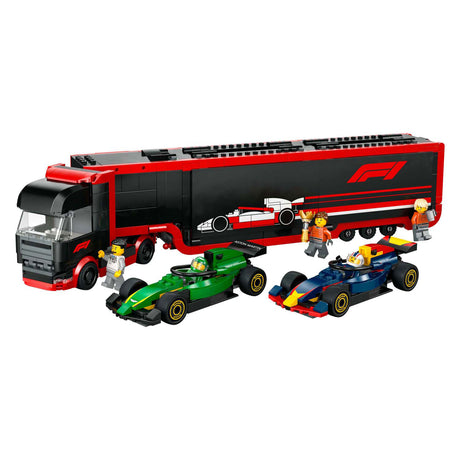 Lego city f1 truck met rb20 en amr24 f1® auto's speelset - 60445