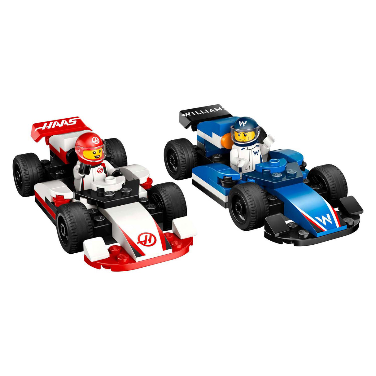 Lego city f1 williams racing en haas f1 racewagens - 60464
