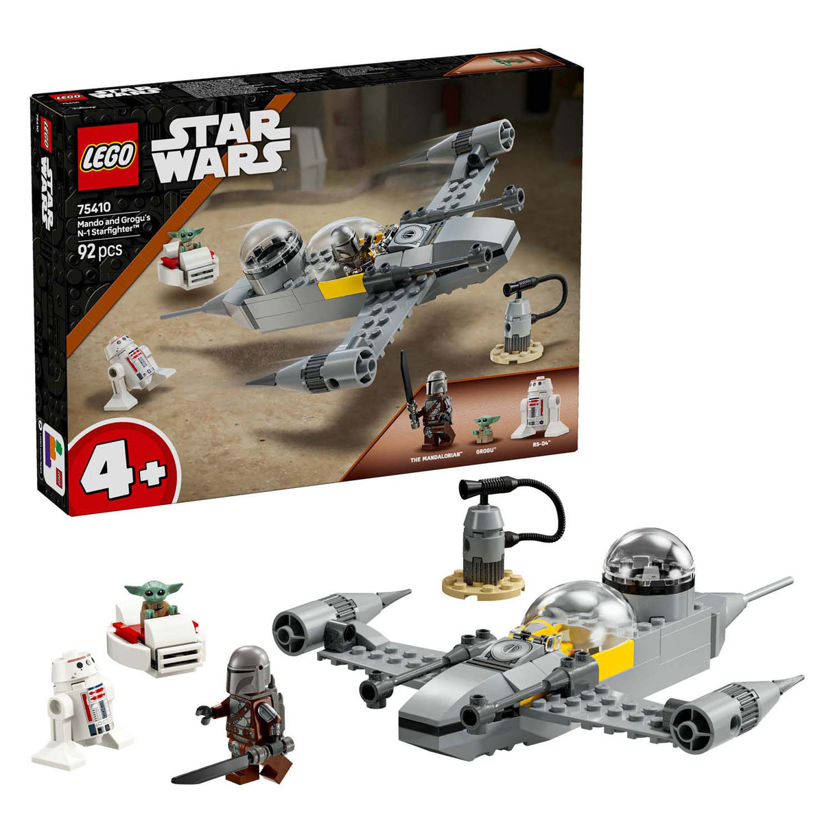 Lego star wars 75410 mando en grogu's n-1 starfighter