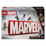 Lego super heroes 76313 marvel logo en minifiguren